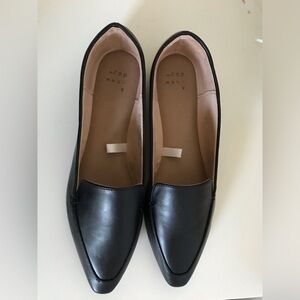 Target Black Leather Women's Loafers Dress Shoes 8.5